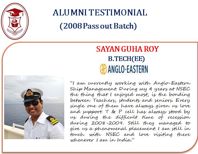 SAYAN GUHA ROY TESTIMONIAL