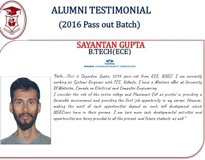 SAYANTAN GUPTA TESTIMONIAL